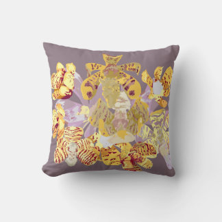Acampe orchids throw pillow