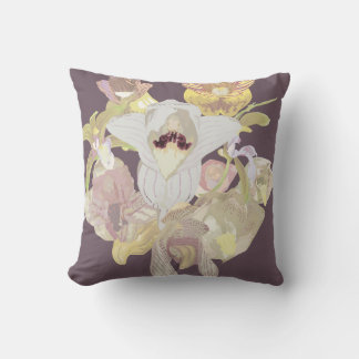 Acanthophippium orchids throw pillow