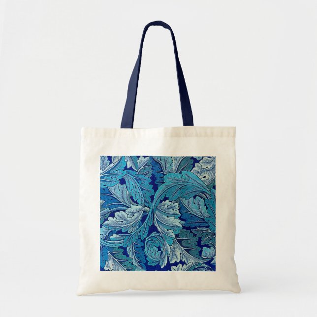 Acanthus Blue, William Morris Tote Bag (Front)