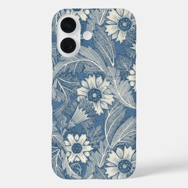 acanthus cobalt denim Case-Mate iPhone case (Back)