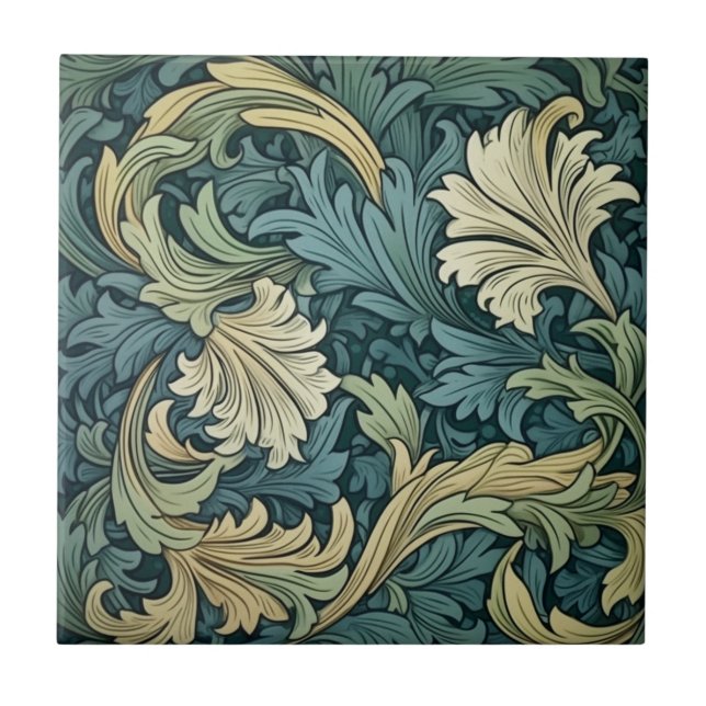 Acanthus Leaf Pattern Tile (Front)
