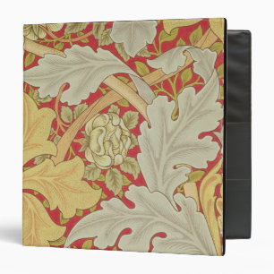 Acanthus leaves and wild rose on a crimson backgro binder