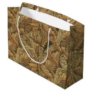 Acanthus Leaves by William Morris, Antique Textile Large Gift Bag