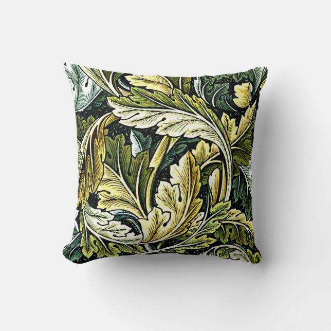 Acanthus, popular William Morris pattern Throw Pillow (Front)
