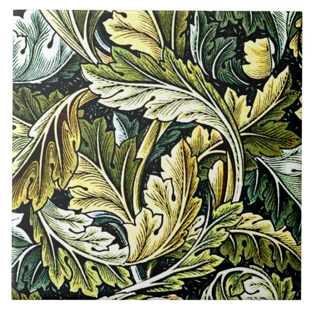 Acanthus, vintage William Morris pattern, Tile (Front)