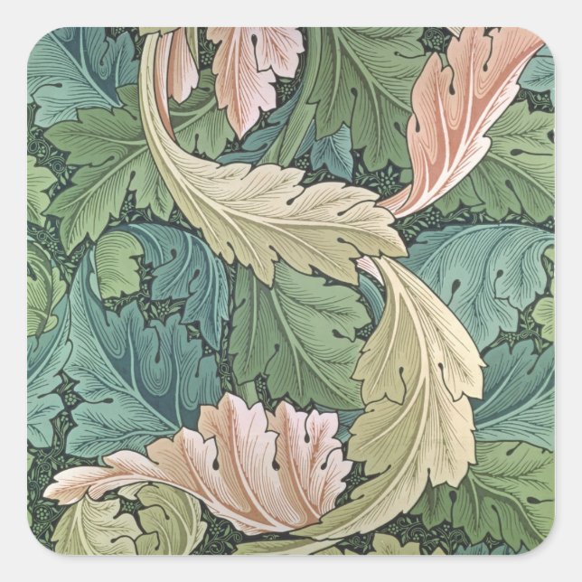 'Acanthus' wallpaper design, 1875 Square Sticker (Front)