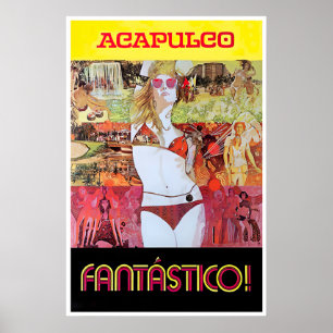 Acapulco Art Mexico Travel Poster Mexican Print