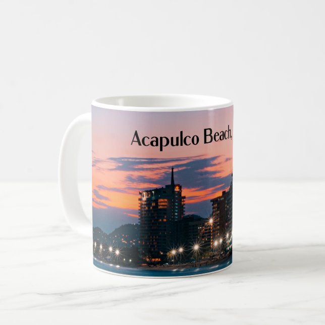 Acapulco Beach, Mexico Coffee Mug (Front Left)