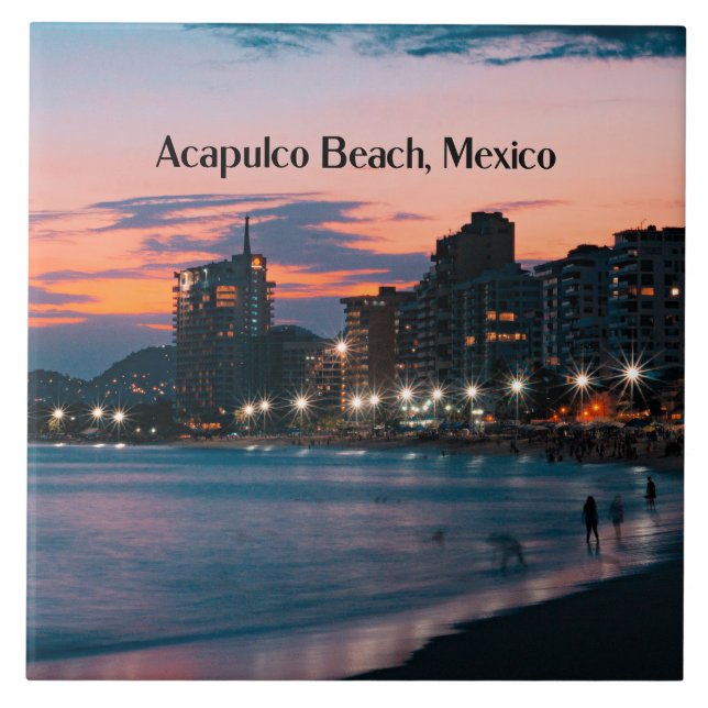 Acapulco Beach, Mexico Tile (Front)