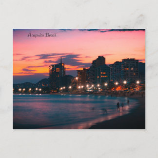 Acapulco Beach Sunset Holiday Postcard