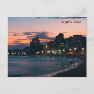 Acapulco Beach Sunset Holiday Postcard