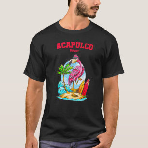 Acapulco Flamingo Beach Ocean Wave Surf T-Shirt