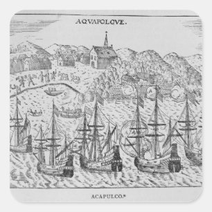 Acapulco', from Jean-Baptiste Labat 's Nouveau Square Sticker