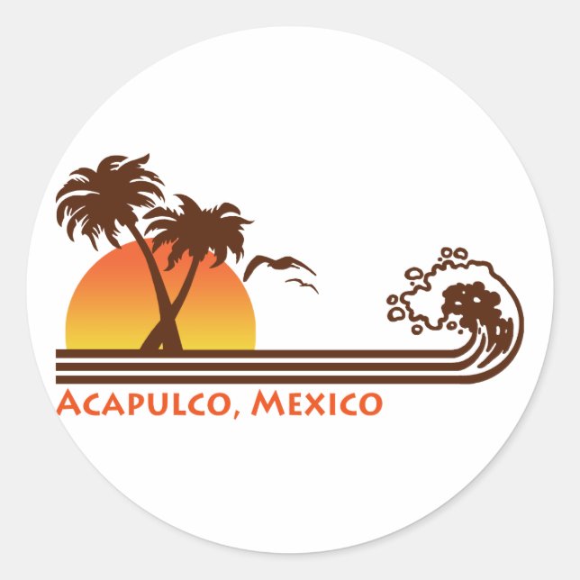Acapulco Mexico Classic Round Sticker (Front)