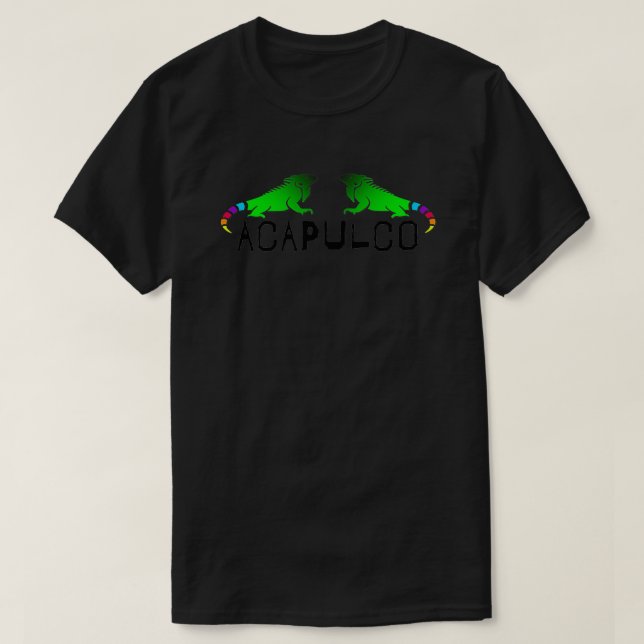 Acapulco Mexico Iguanas T-Shirt (Design Front)