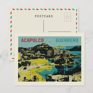 Acapulco view, Mexique, carte postale Guerrero