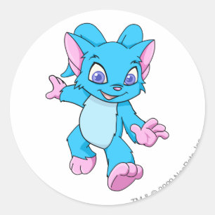 Acara Blue Classic Round Sticker