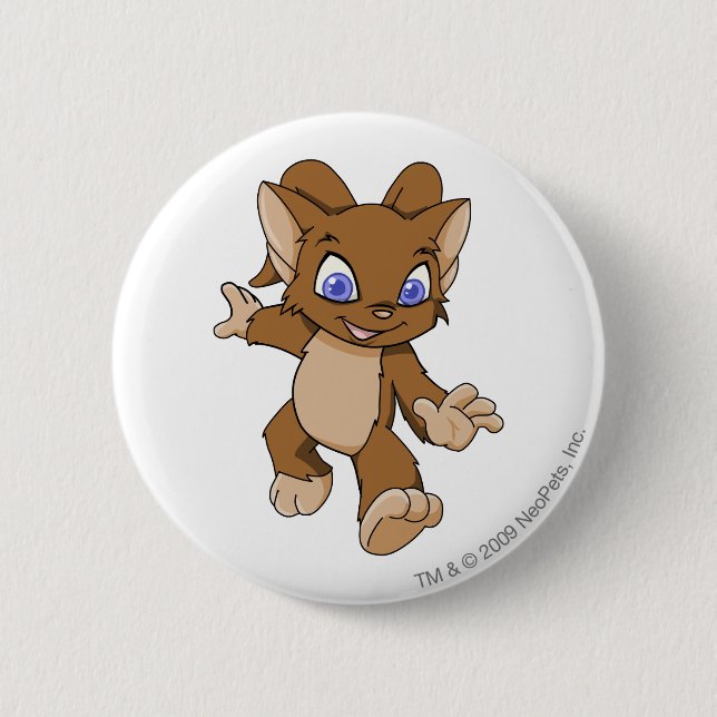 Acara Brown 2 Inch Round Button (Front)