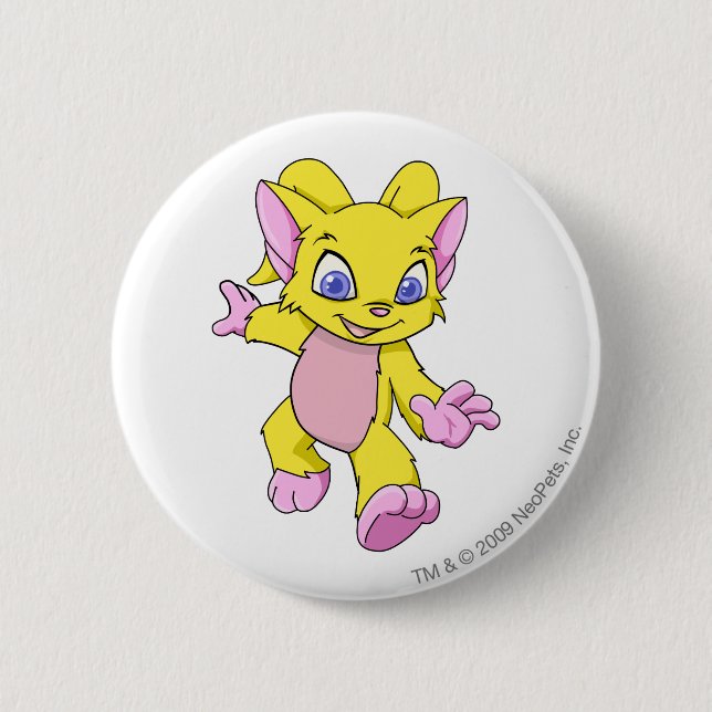 Acara Yellow 2 Inch Round Button (Front)