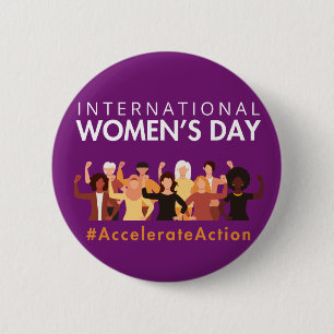 Accelerate Action International Women's Day 2025 2 Inch Round Button