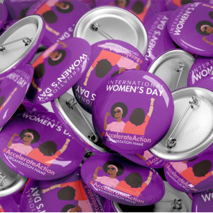 Accelerate Action International Women's Day 2025 2 Inch Round Button
