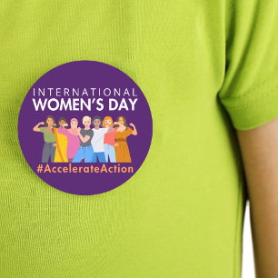 Accelerate Action International Women's Day 2025 2 Inch Round Button