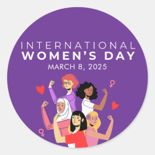 Accelerate Action International Women's Day 2025 Classic Round Sticker