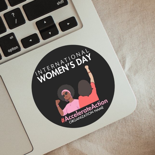 Accelerate Action International Women's Day 2025 Classic Round Sticker (Creator Uploaded)