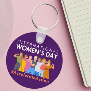 Accelerate Action International Women's Day 2025 Keychain