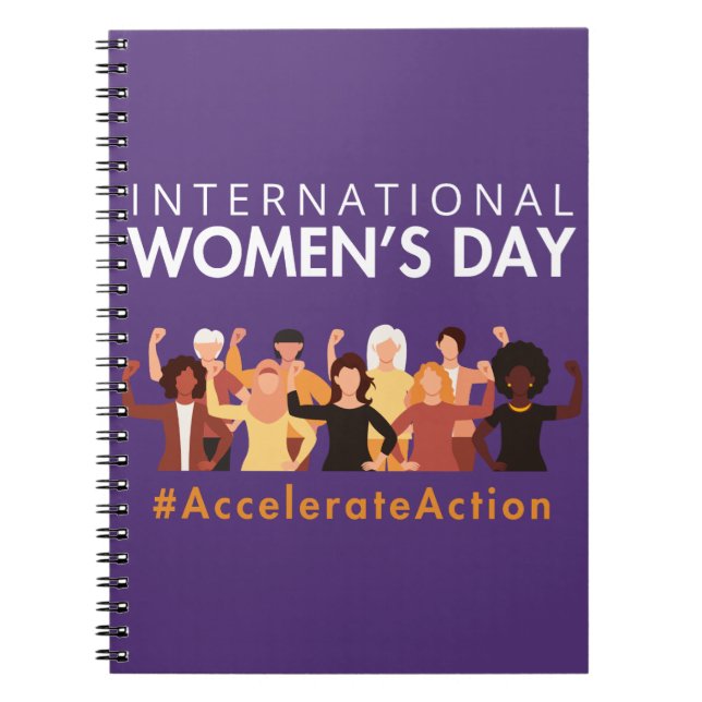 Accelerate Action International Women's Day 2025 Notebook (Front)