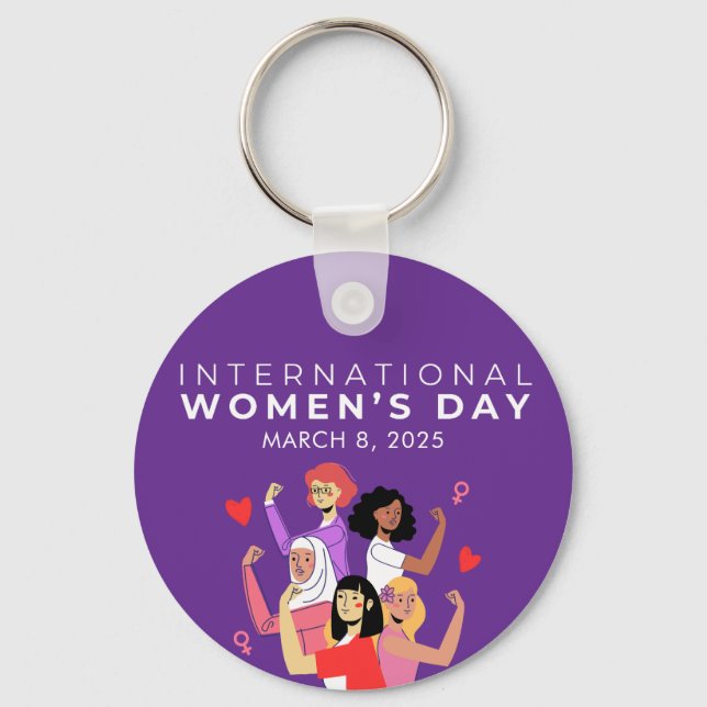 Accelerate Action International Women's Day 2026 Keychain (Front)