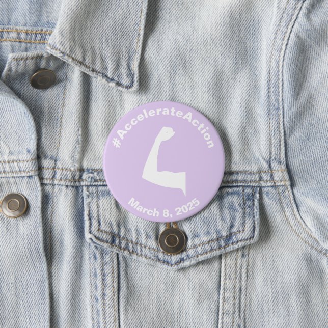 Accelerate Action Women´s Day 2025 3 Inch Round Button (In Situ)