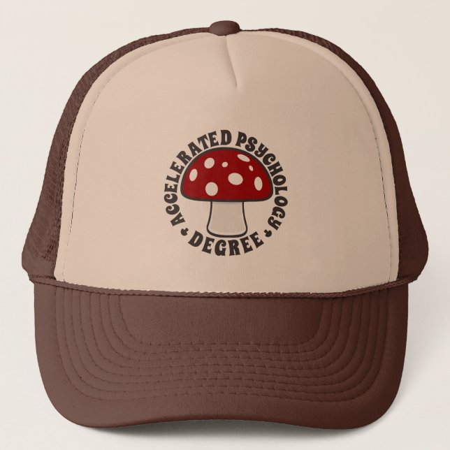 Accelerated Psychology Degree - Psychedelics, Red Trucker Hat (Front)