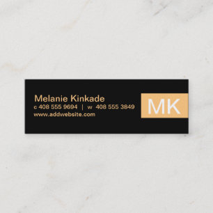 Accent (apricot) mini business card