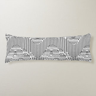 ACCENT BLACK AND WHITE DOMES BODY PILLOW