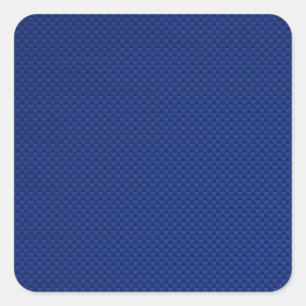 Accent Blue Carbon Fibre Like Print Background Square Sticker