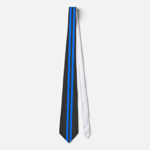 Accent Blue Carbon Fibre Style Racing Stripes Tie