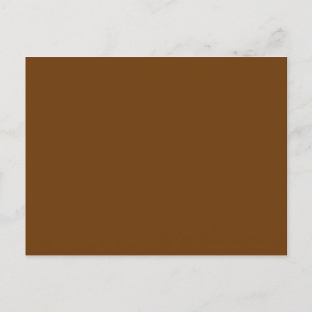 Accent Brown Background Colour You Can Customize Postcard (Front)