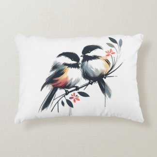 Accent coussin avec deux adorables poulets