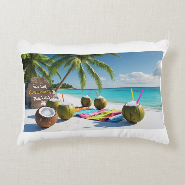 Accent Coussin- Coussin de plage tropical (Devant)