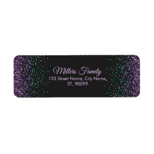 Accent de Parties scintillant couleur noire