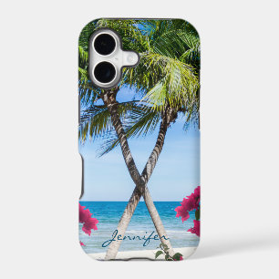 Accent floral personnalisé tropical avec photo