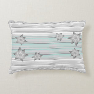 Accent Pastel Coussin Gris et Turquoise
