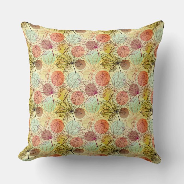 Accent Pillow-Autumn Leaves Throw Pillow (Front)