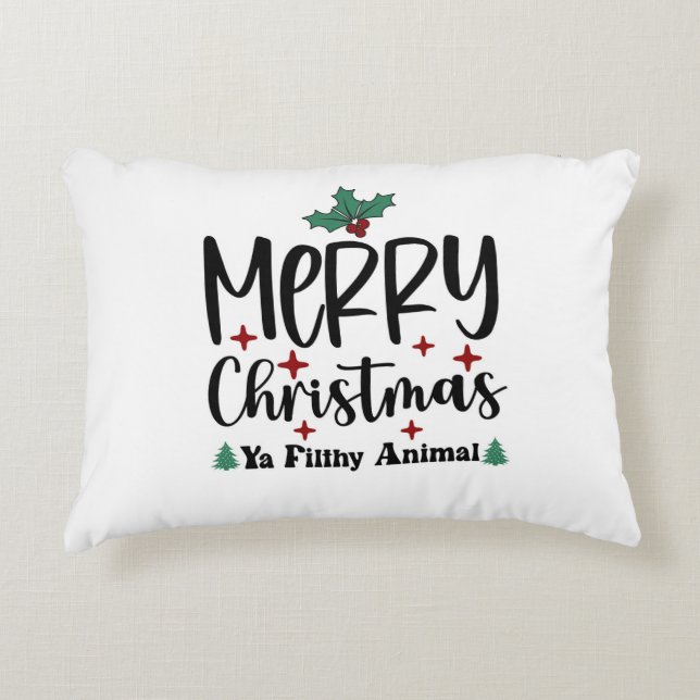 Accent Pillow-Classic Xmas Quote Funny Accent Pillow (Front)
