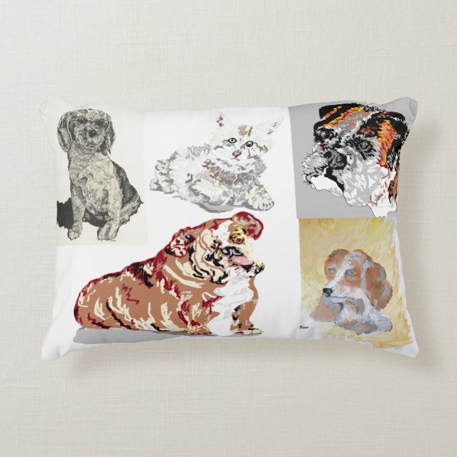 Accent Pillow : Favourite Pets (Front)