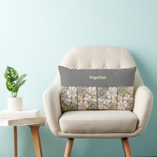 Accent Pillow featuring a modern floral design.
