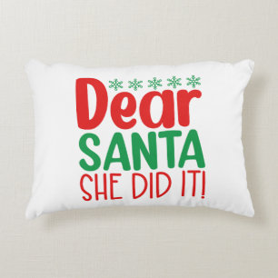 Accent Pillow-Funny Xmas Quote Accent Pillow