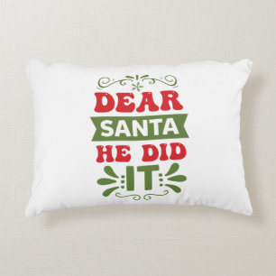 Accent Pillow-Funny Xmas Quote Accent Pillow