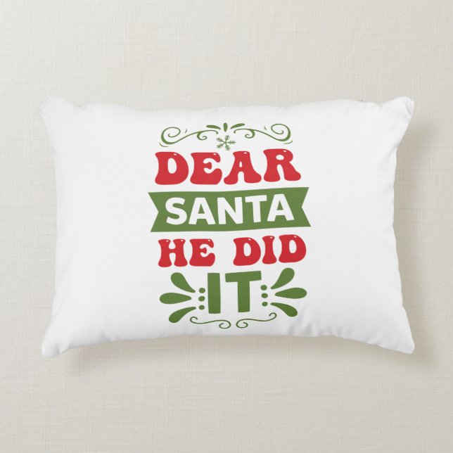 Accent Pillow-Funny Xmas Quote Pillow (Front)